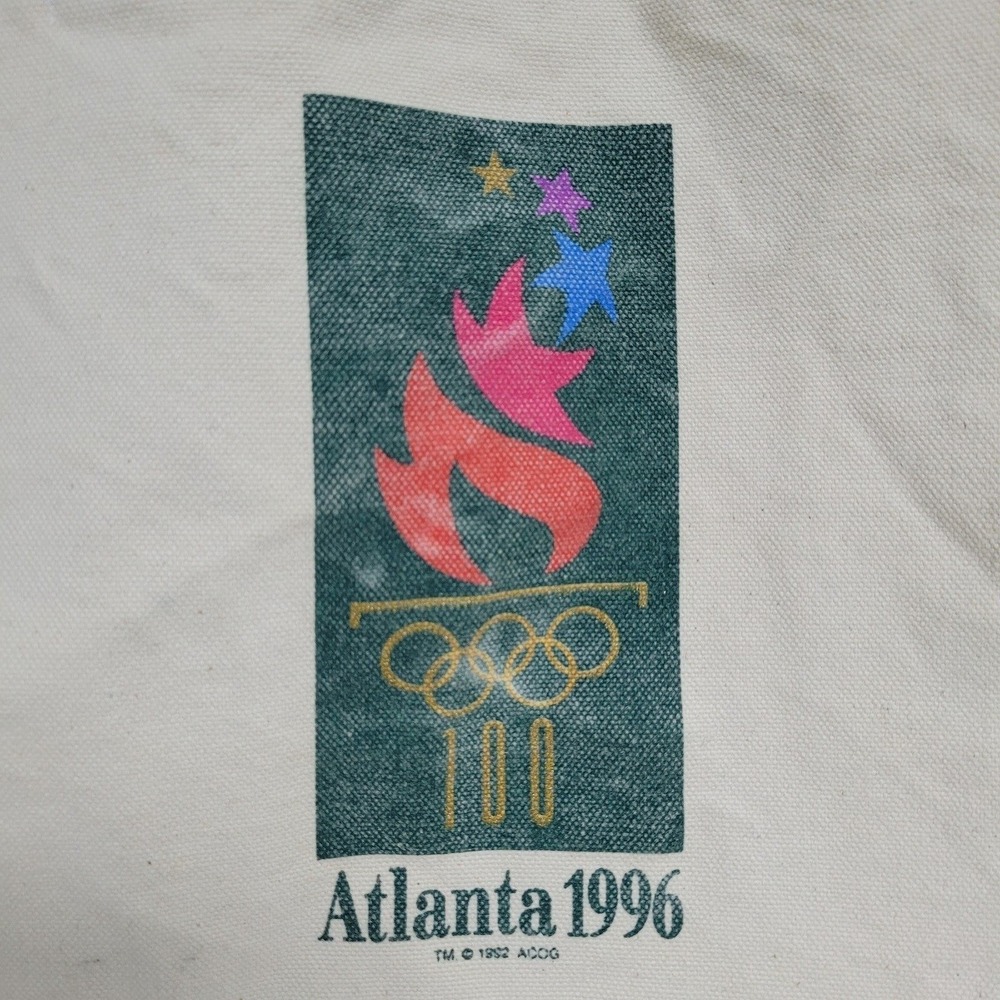 Atlanta 1996 Centennial Olympic Games Canvas‎ Tote Bag 100th Anniversary